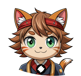 Stylized cat-themed illustration of Viktor Vanichkov's portrait